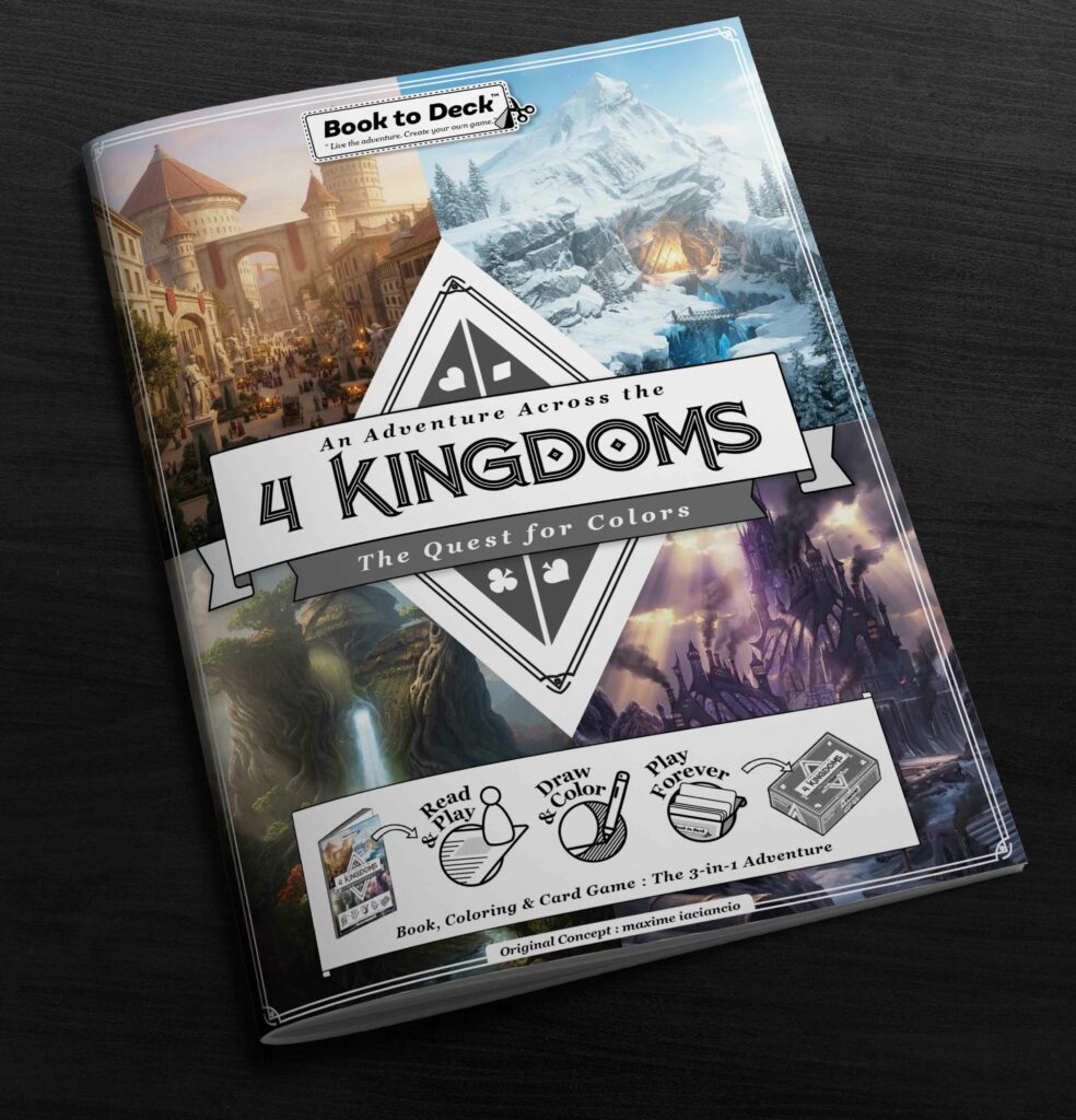 Book to Deck gamebook cover: epic and dark fantasy art style.