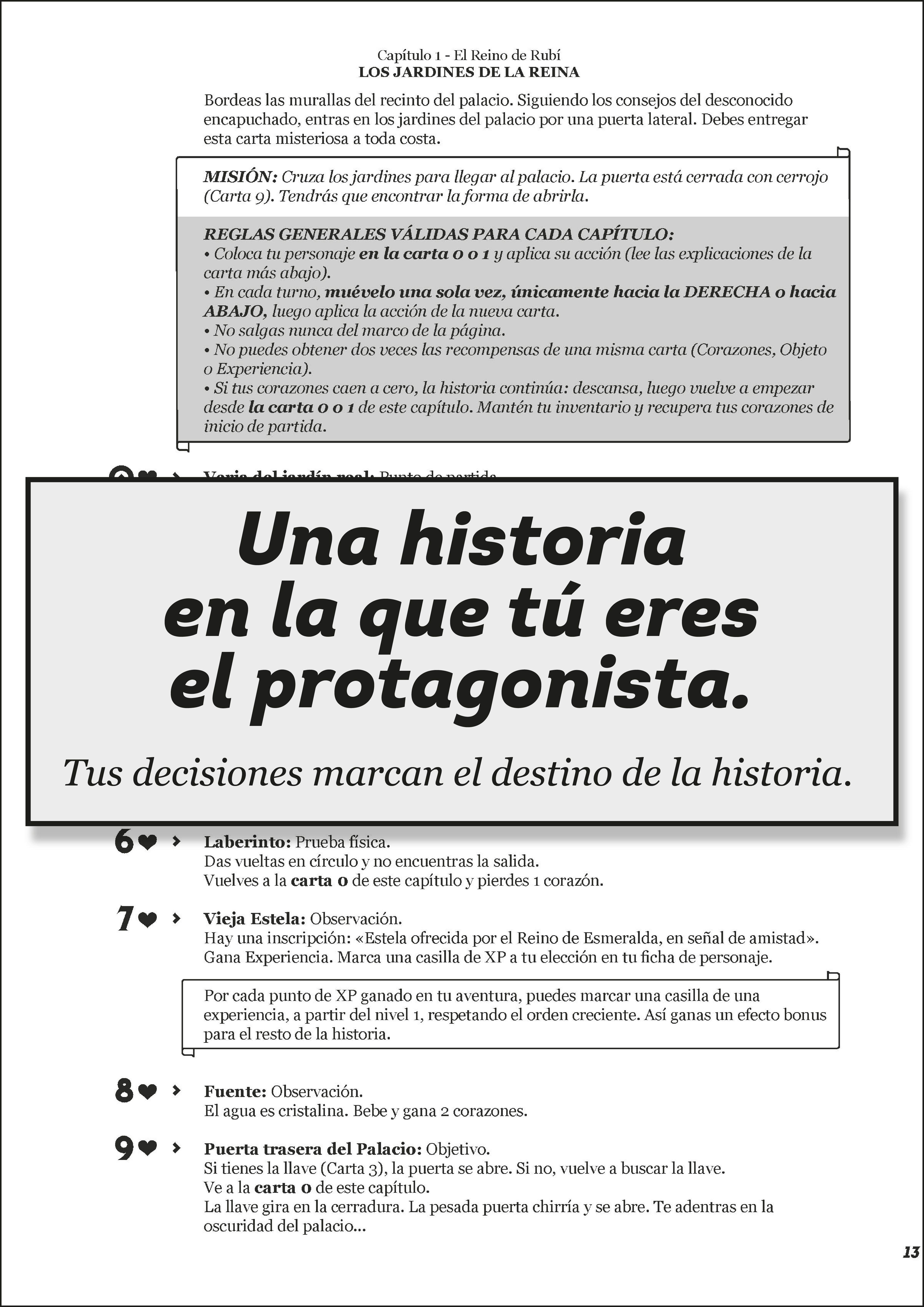 Historia interactiva pagina protagonista librojuego