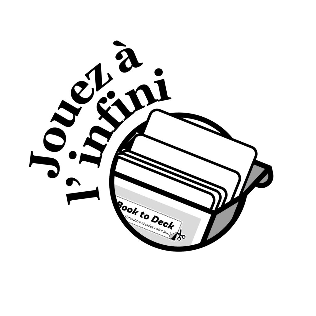 Pictogramme concept 3-en-1 livre-jeu jeu de cartes